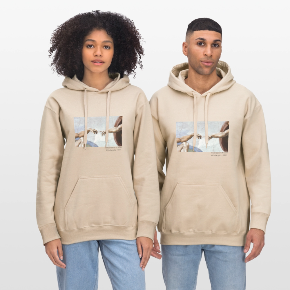 Unisex Softstyle® Hoodie | The Creation of Adam - Sand
