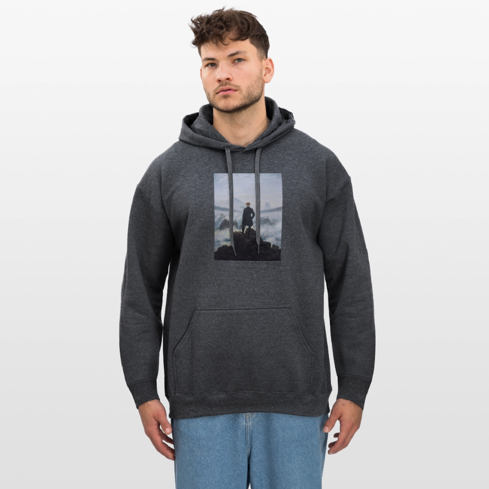 Unisex Softstyle® Hoodie | The wanderer - Dunkelgrau meliert