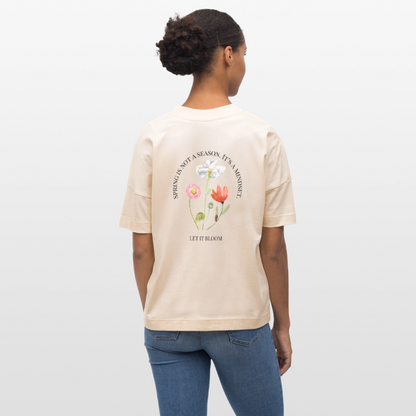 Unisex Oversized Tee | LET IT BLOOM – Spring Edition Tee - Weißgrau