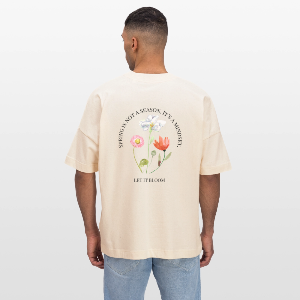 Unisex Oversized Tee | LET IT BLOOM – Spring Edition Tee - Weißgrau