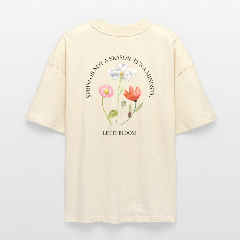 Unisex Oversized Tee | LET IT BLOOM – Spring Edition Tee - Weißgrau
