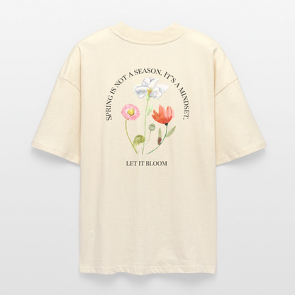 Unisex Oversized Tee | LET IT BLOOM – Spring Edition Tee - Weißgrau