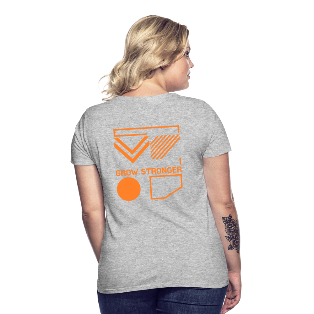 Frauen Classic Tee | Grow Stronger - Grau meliert