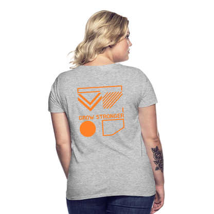 Frauen Classic Tee | Grow Stronger - Grau meliert