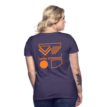 Frauen Classic Tee | Grow Stronger - Dunkellila